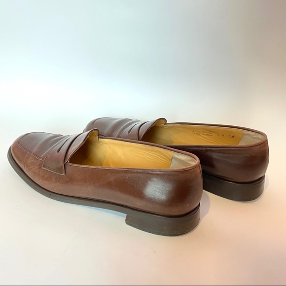 Coach J115 Brown Leather Penny Loafer - Picture 5 of 10